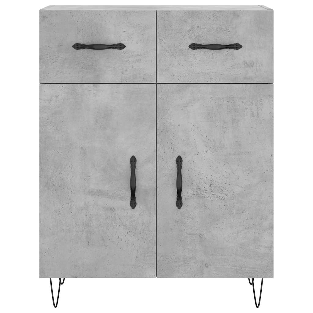 skænk 69,5x34x90 cm konstrueret træ betongrå