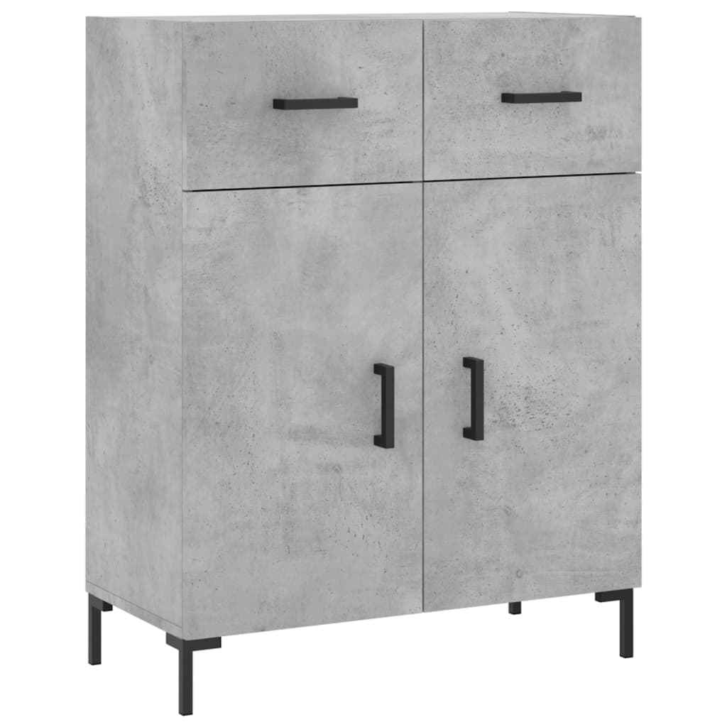 skænk 69,5x34x90 cm konstrueret træ betongrå