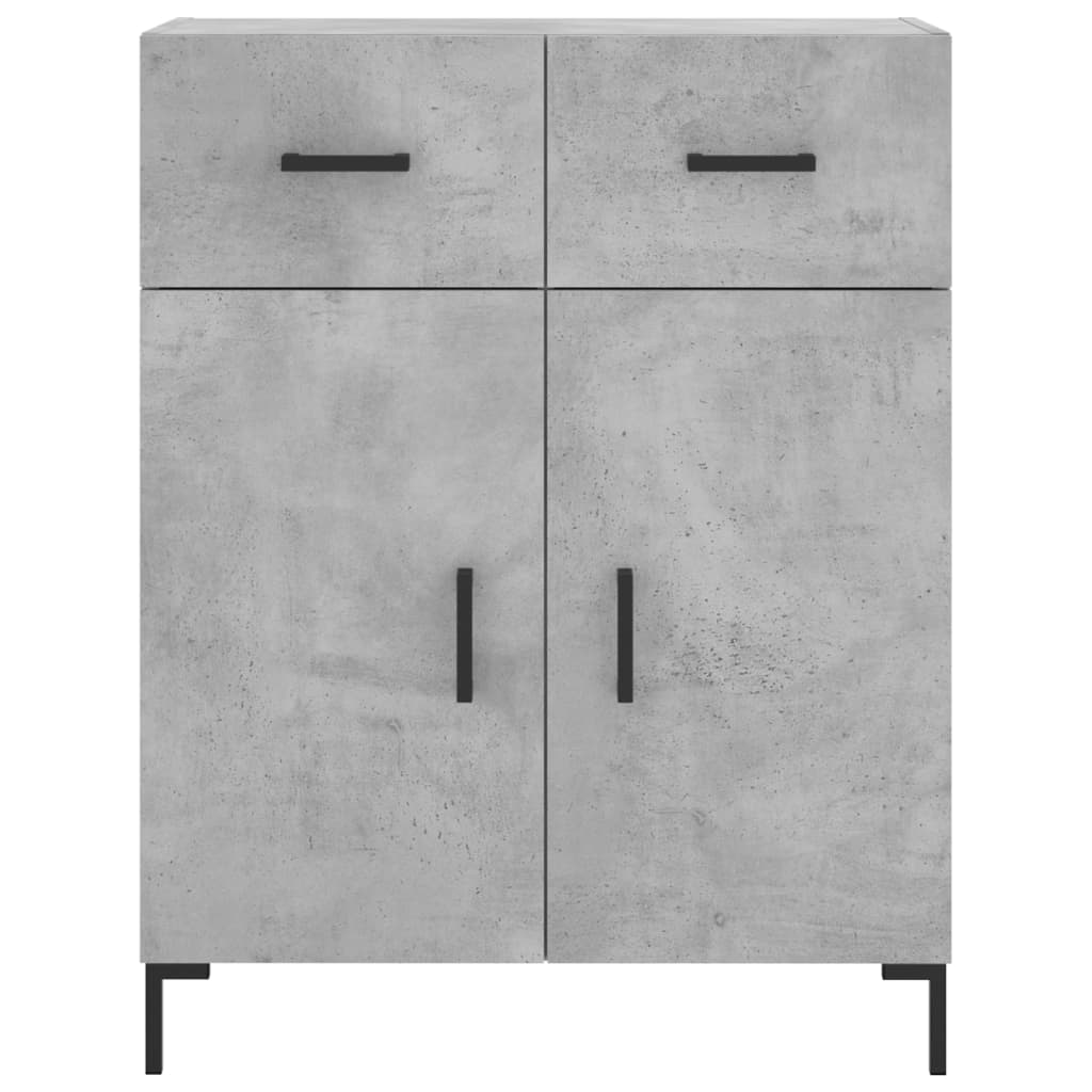 skænk 69,5x34x90 cm konstrueret træ betongrå