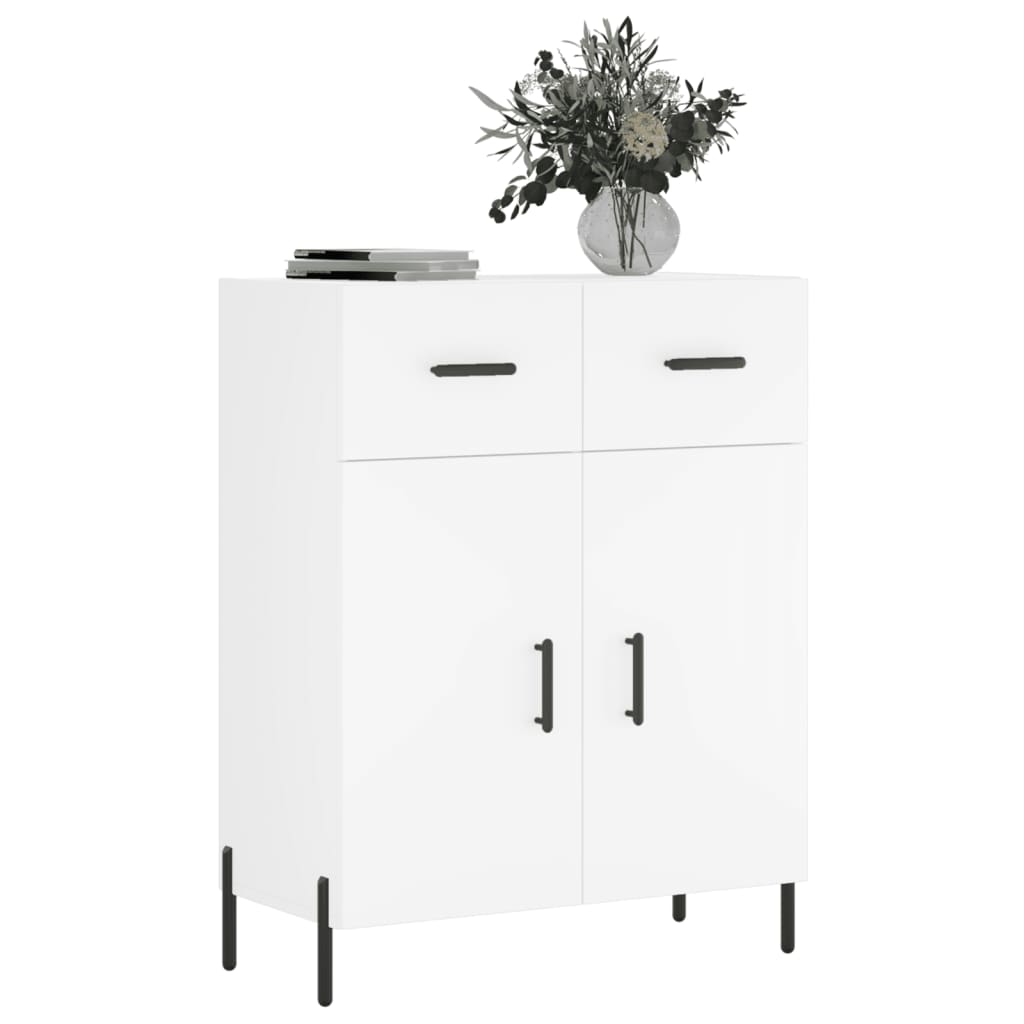 skænk 69,5x34x90 cm konstrueret træ hvid