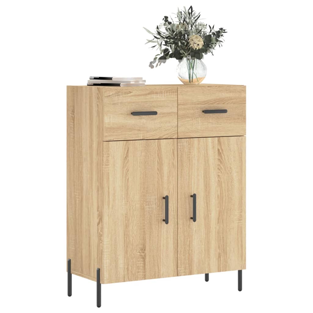 skænk 69,5x34x90 cm konstrueret træ sonoma-eg