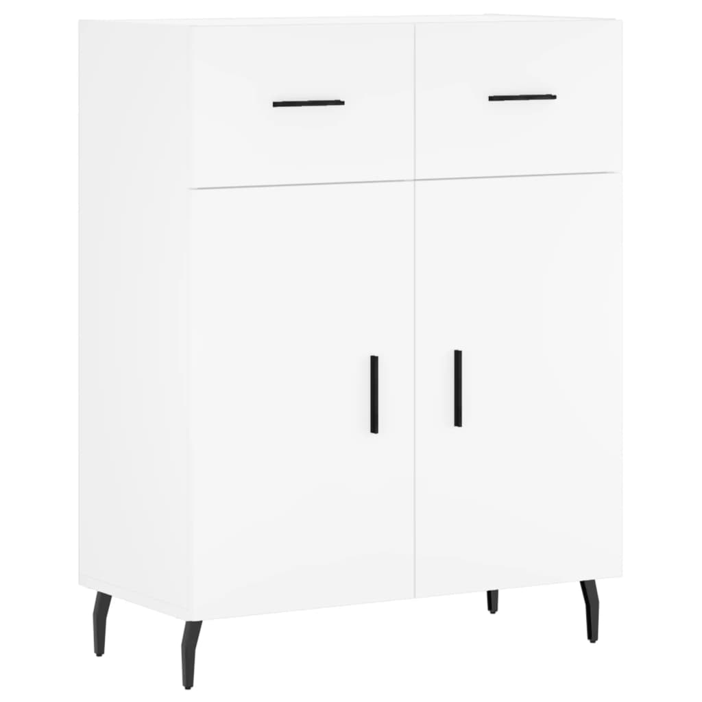 skænk 69,5x34x90 cm konstrueret træ hvid