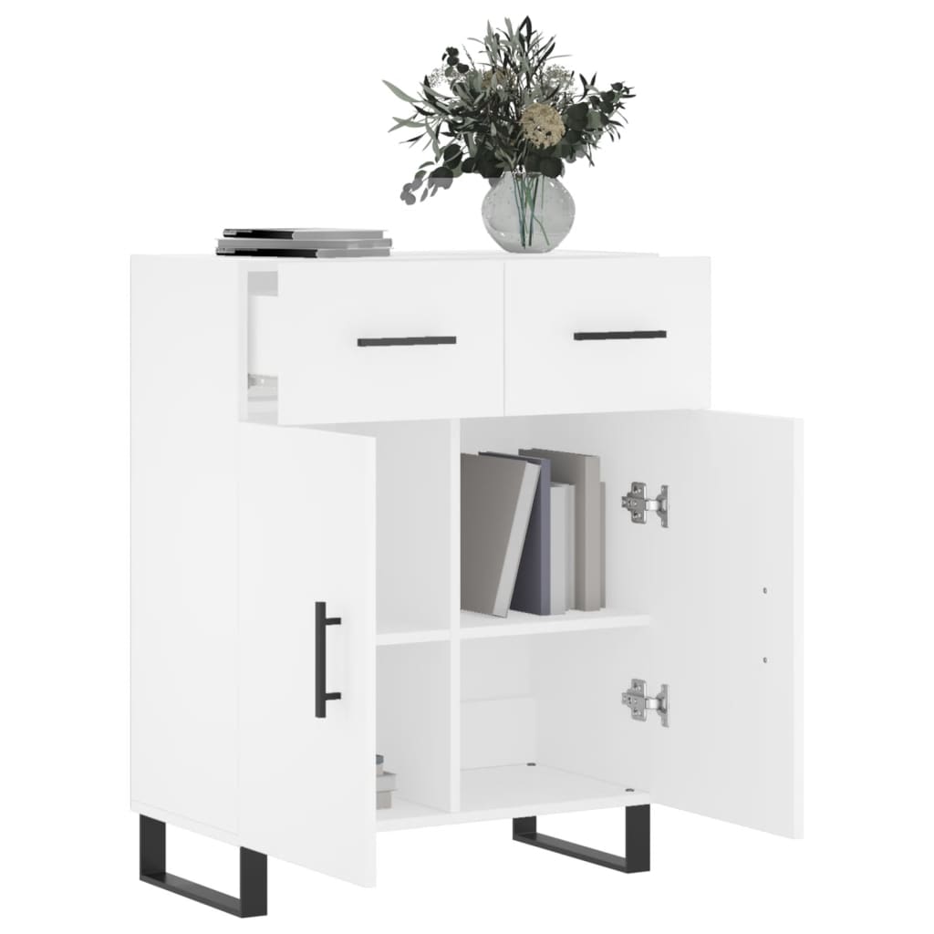 skænk 69,5x34x90 cm konstrueret træ hvid