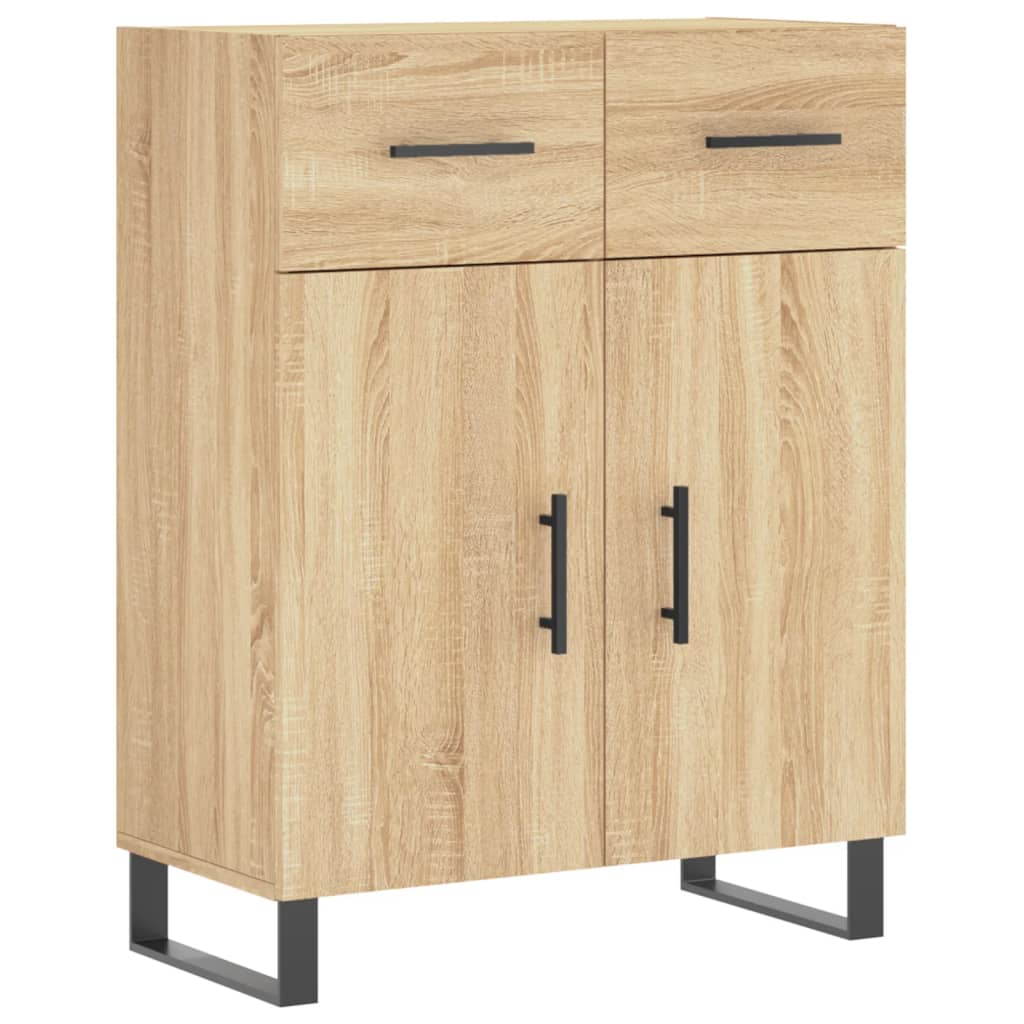 skænk 69,5x34x90 cm konstrueret træ sonoma-eg
