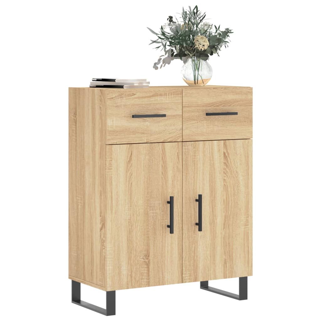 skænk 69,5x34x90 cm konstrueret træ sonoma-eg