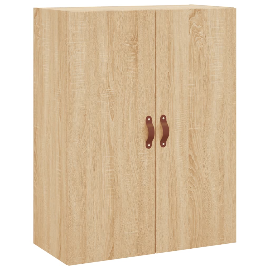 væghængt skab 69,5x34x90 cm konstrueret træ sonoma-eg
