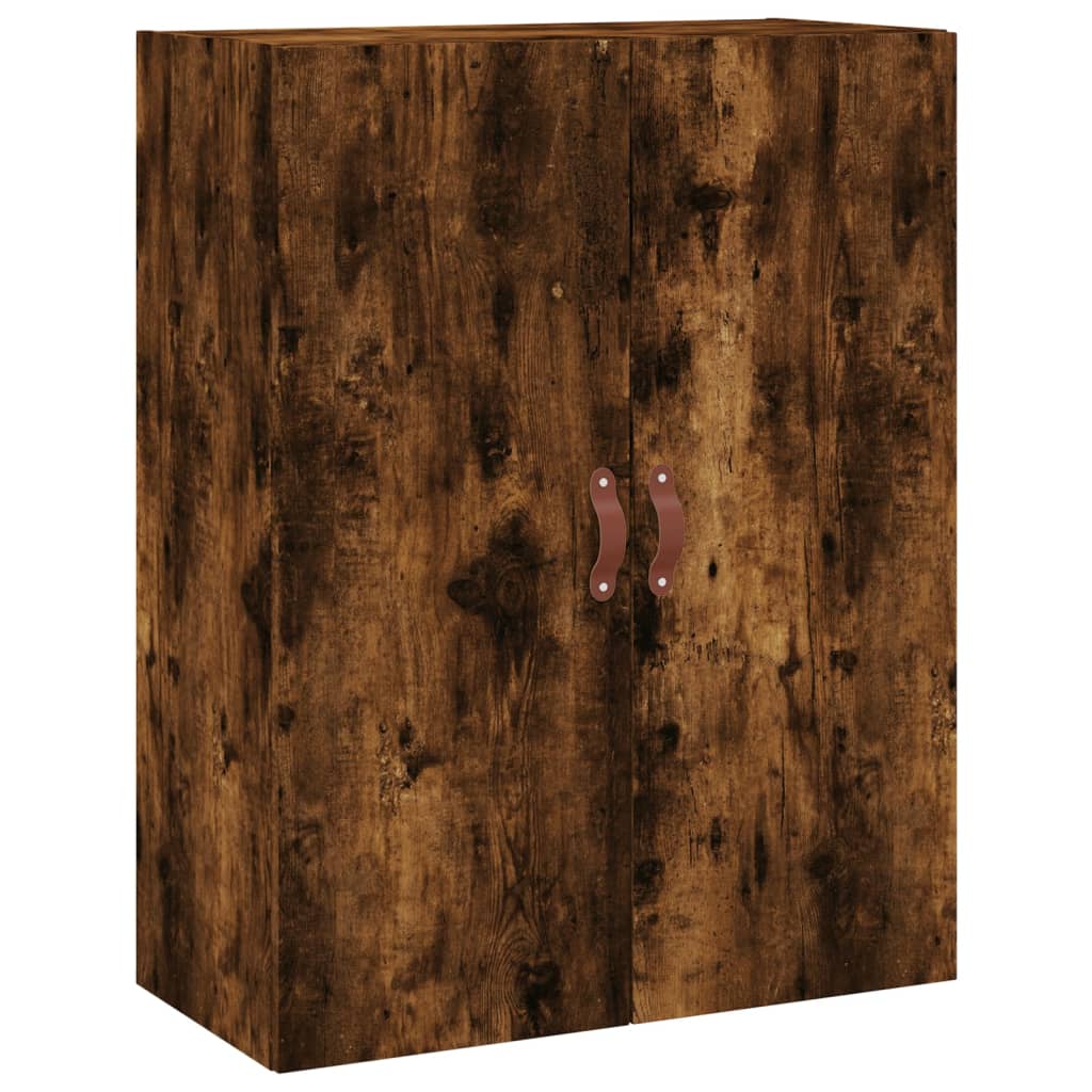 væghængt skab 69,5x34x90 cm konstrueret træ røget sonoma-eg
