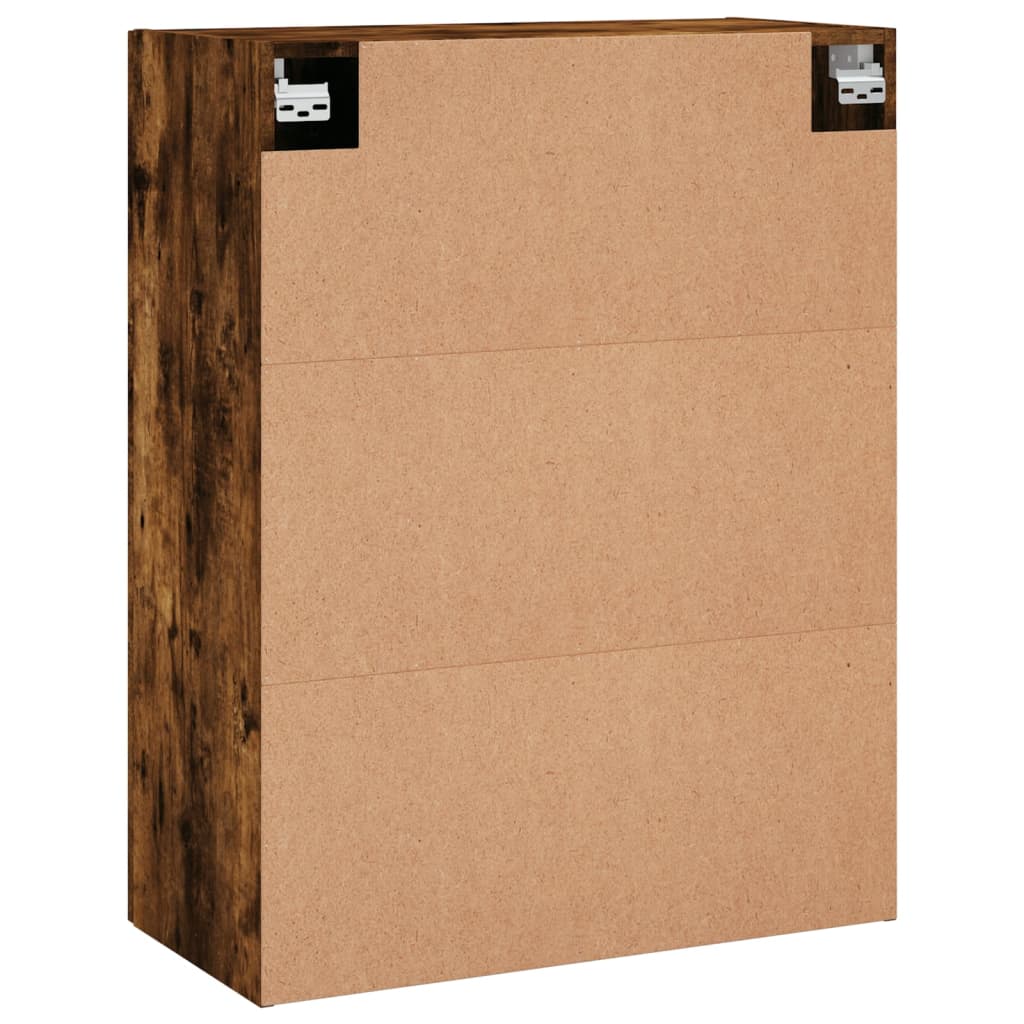 væghængt skab 69,5x34x90 cm konstrueret træ røget sonoma-eg