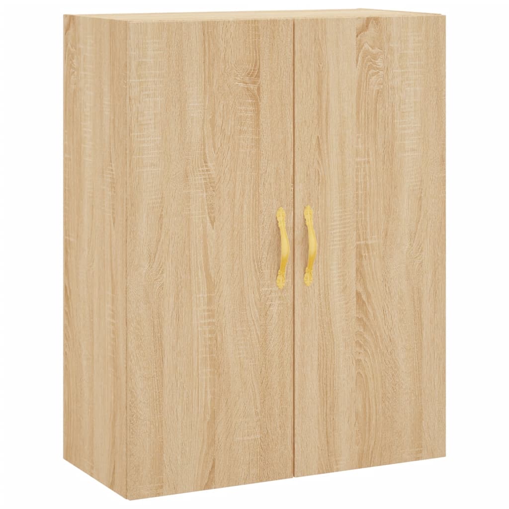 væghængt skab 69,5x34x90 cm konstrueret træ sonoma-eg