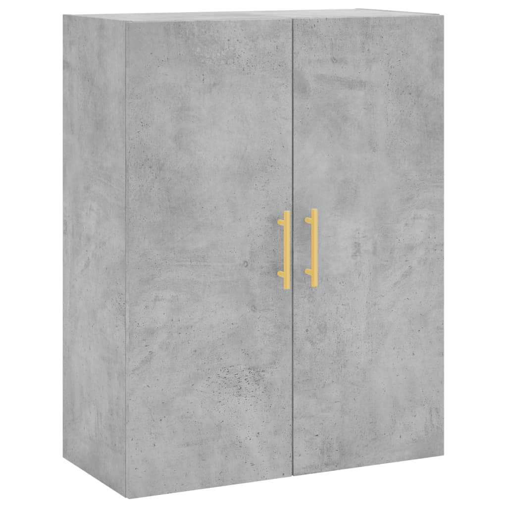 væghængt skab 69,5x34x90 cm konstrueret træ betongrå