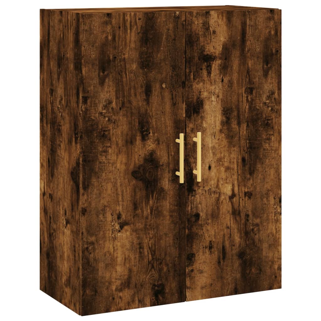 væghængt skab 69,5x34x90 cm konstrueret træ røget sonoma-eg