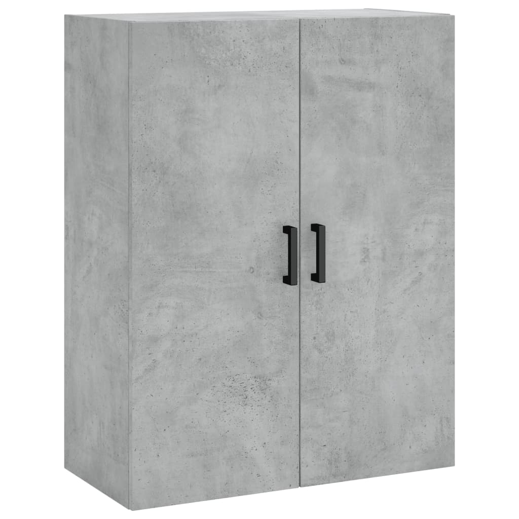 væghængt skab 69,5x34x90 cm konstrueret træ betongrå