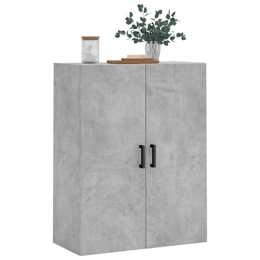 væghængt skab 69,5x34x90 cm konstrueret træ betongrå