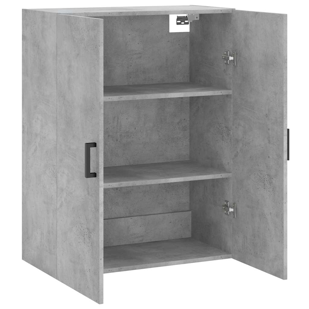væghængt skab 69,5x34x90 cm konstrueret træ betongrå