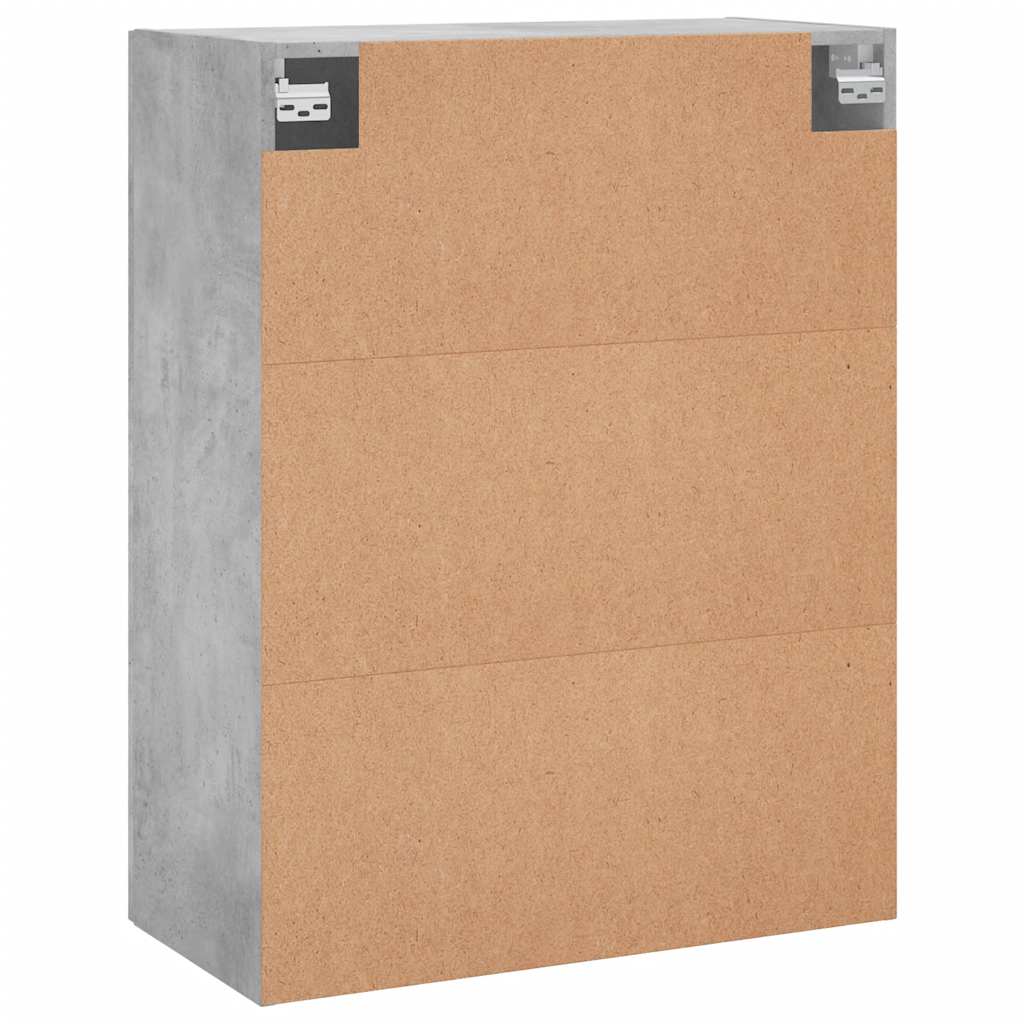 væghængt skab 69,5x34x90 cm konstrueret træ betongrå
