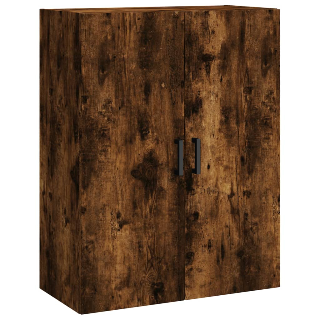 væghængt skab 69,5x34x90 cm konstrueret træ røget sonoma-eg