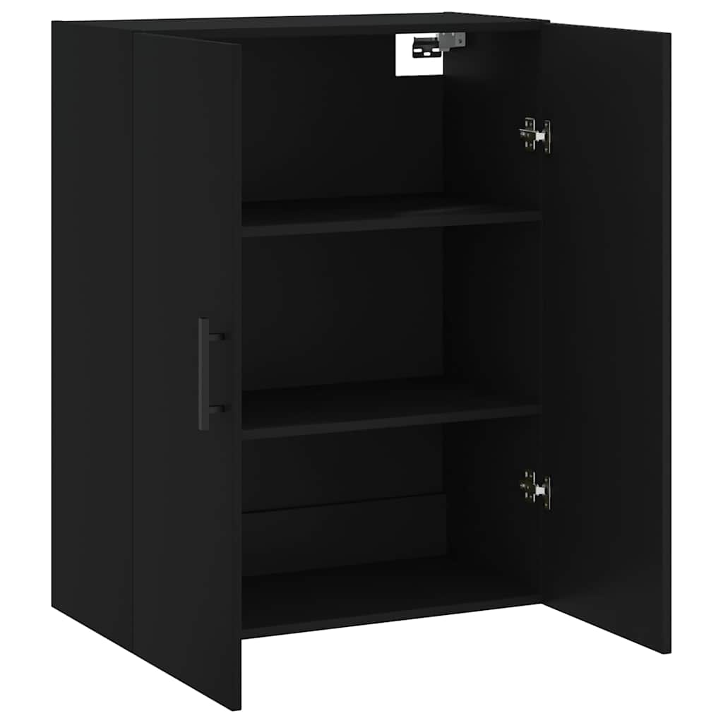 væghængt skab 69,5x34x90 cm sort