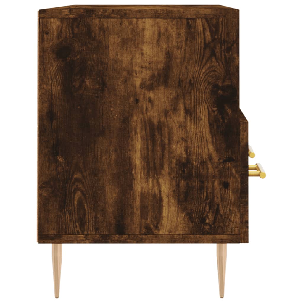 tv-bord 102x36x50 cm konstrueret træ røget egetræsfarve