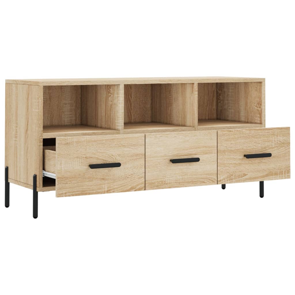 tv-bord 102x36x50 cm konstrueret træ sonoma-eg
