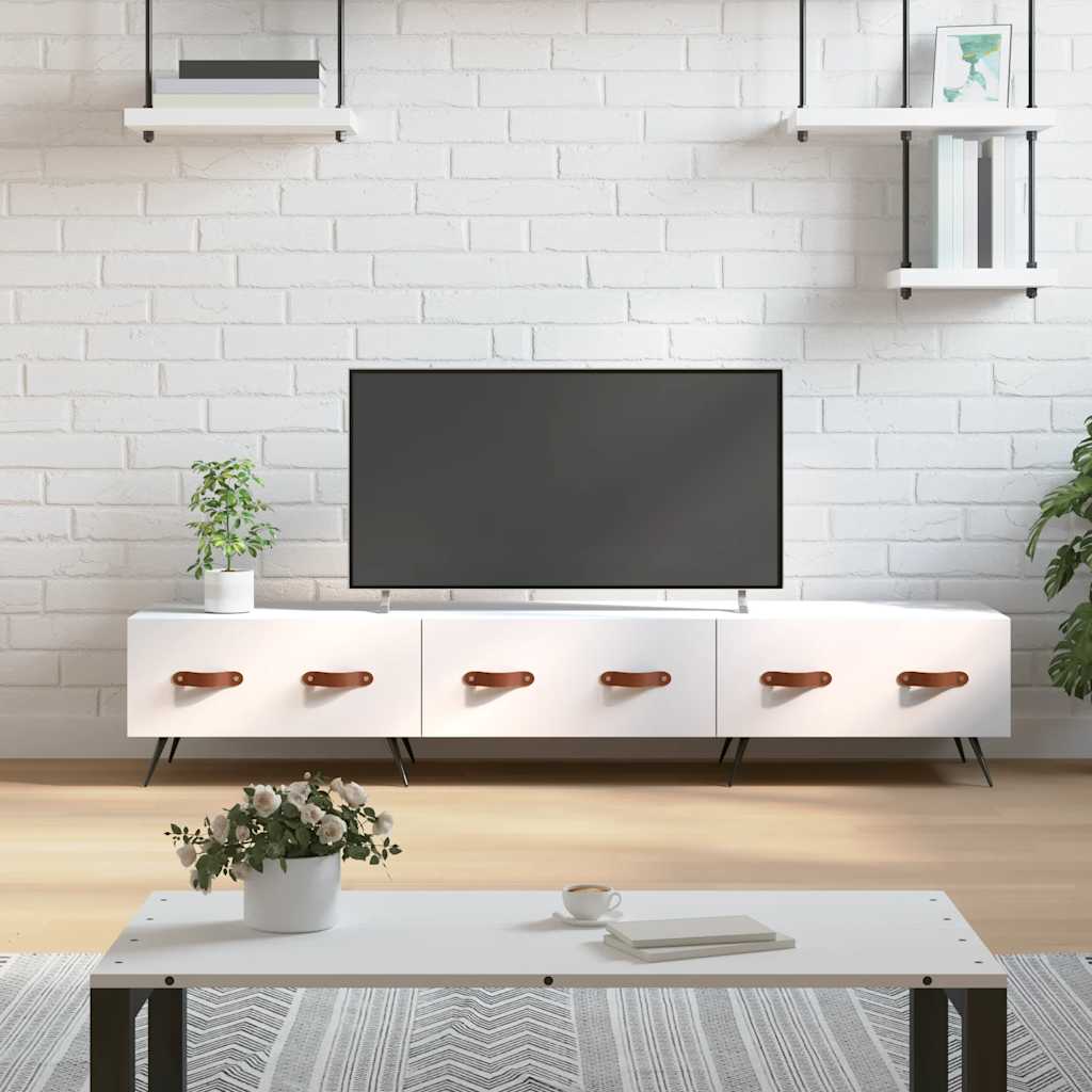 tv-bord 150x36x30 cm konstrueret træ hvid
