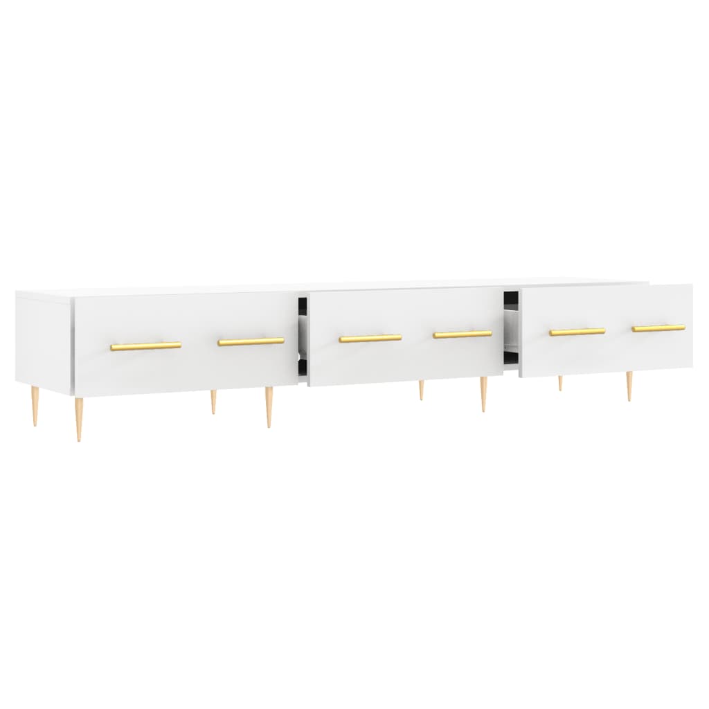 tv-bord 150x36x30 cm konstrueret træ hvid