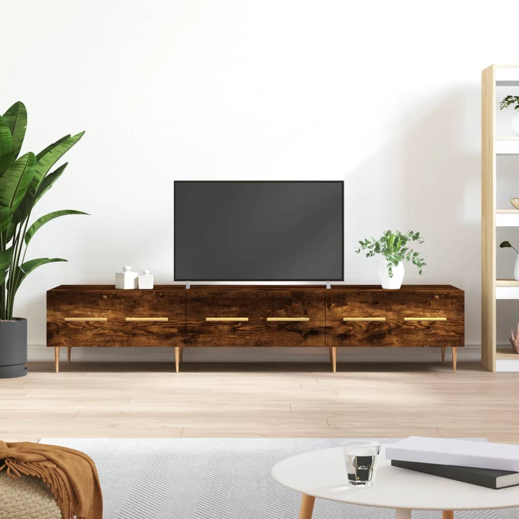 tv-bord 150x36x30 cm konstrueret træ røget egetræsfarve