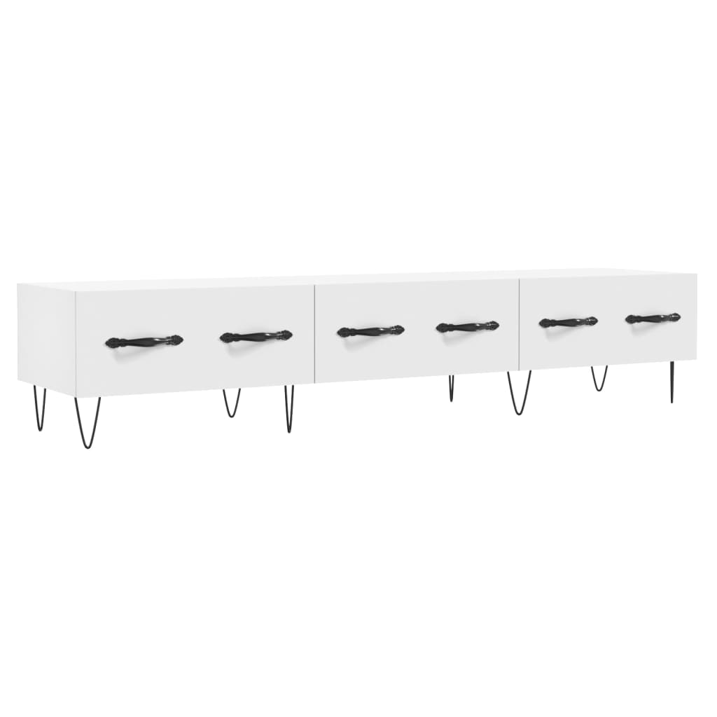 tv-bord 150x36x30 cm konstrueret træ hvid