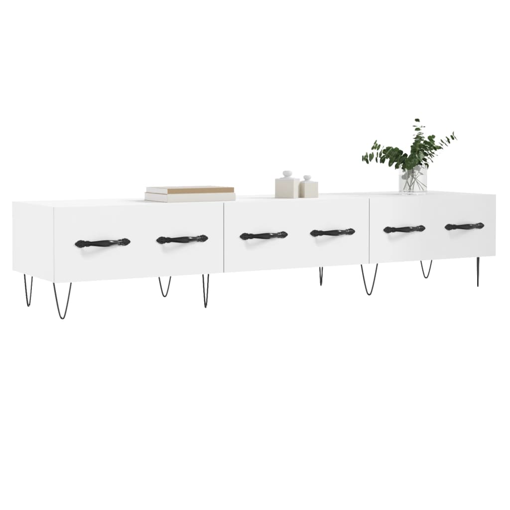 tv-bord 150x36x30 cm konstrueret træ hvid