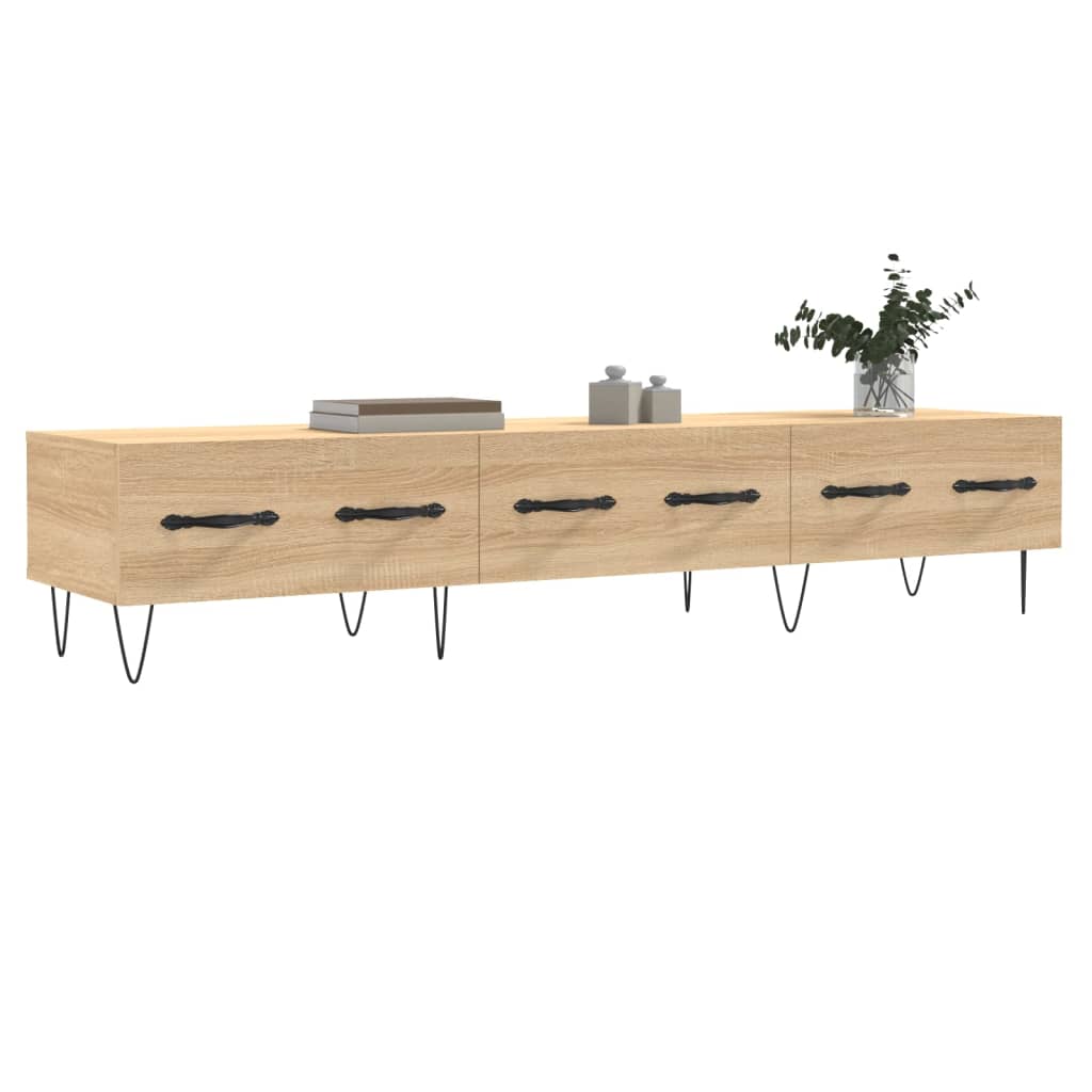 tv-bord 150x36x30 cm konstrueret træ sonoma-eg