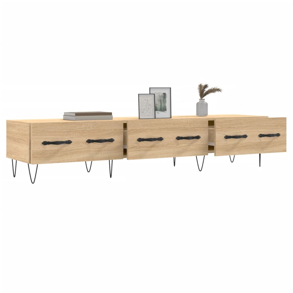 tv-bord 150x36x30 cm konstrueret træ sonoma-eg