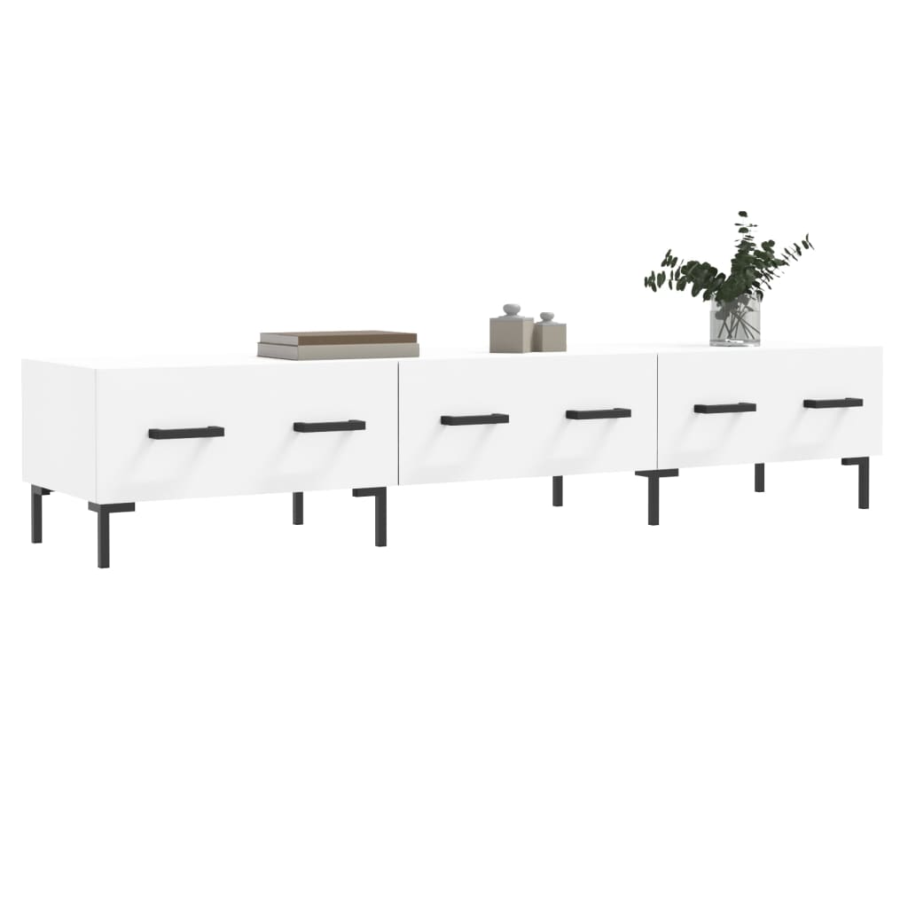 tv-bord 150x36x30 cm konstrueret træ hvid