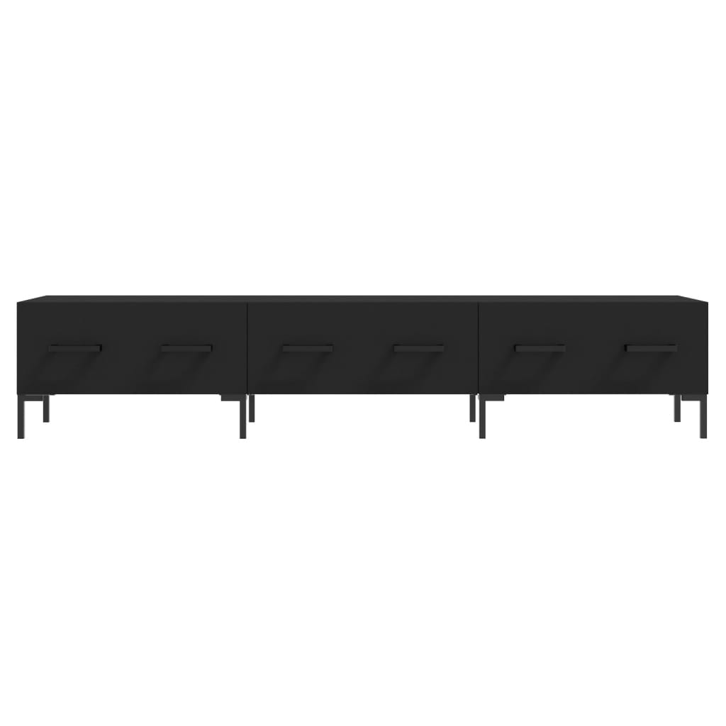 tv-bord 150x36x30 cm konstrueret træ sort