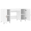 skrivebord 140x50x75 cm konstrueret træ hvid