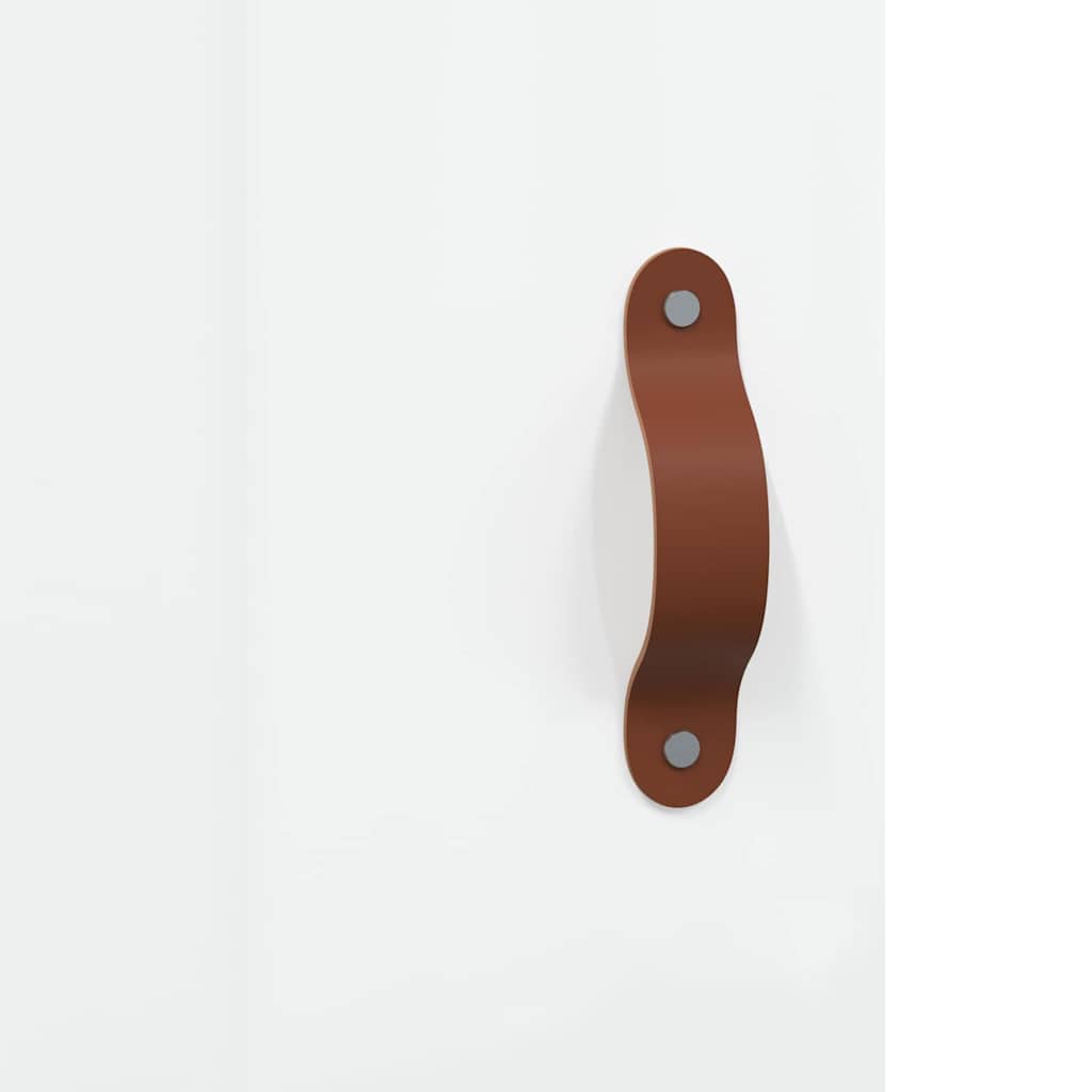 skrivebord 140x50x75 cm konstrueret træ hvid højglans