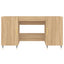 skrivebord 140x50x75 cm konstrueret træ sonoma-eg