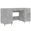 skrivebord 140x50x75 cm konstrueret træ betongrå