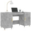 skrivebord 140x50x75 cm konstrueret træ betongrå