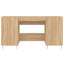 skrivebord 140x50x75 cm konstrueret træ sonoma-eg