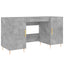 skrivebord 140x50x75 cm konstrueret træ betongrå