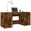 skrivebord 140x50x75 cm konstrueret træ røget egetræsfarve