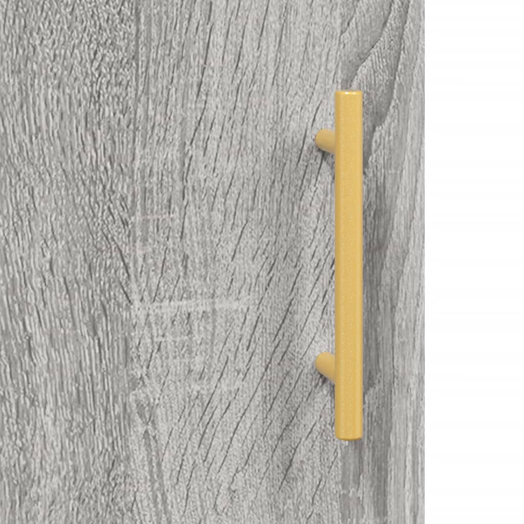 skrivebord 140x50x75 cm konstrueret træ grå sonoma-eg