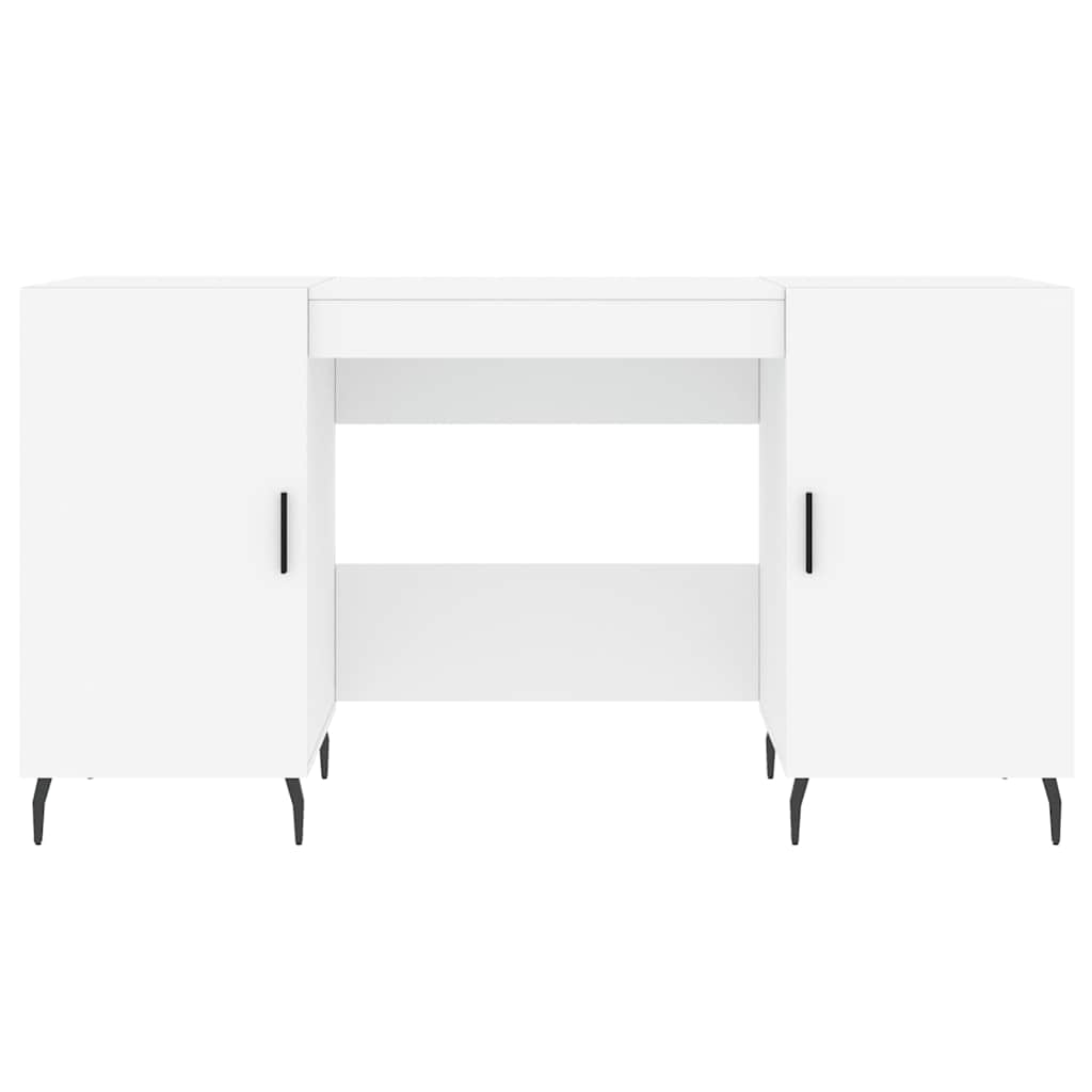skrivebord 140x50x75 cm konstrueret træ hvid