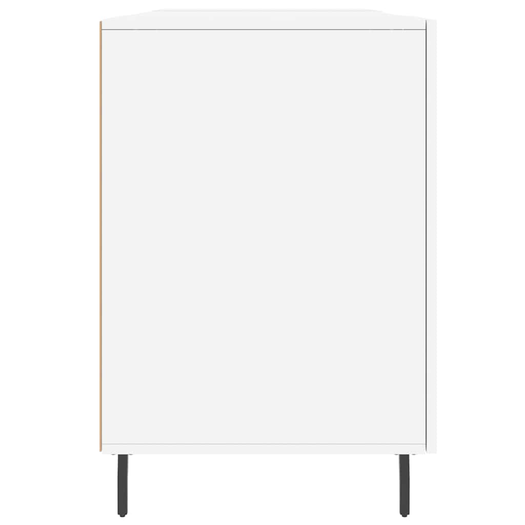 skrivebord 140x50x75 cm konstrueret træ hvid