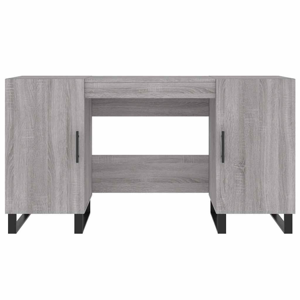 skrivebord 140x50x75 cm konstrueret træ grå sonoma-eg