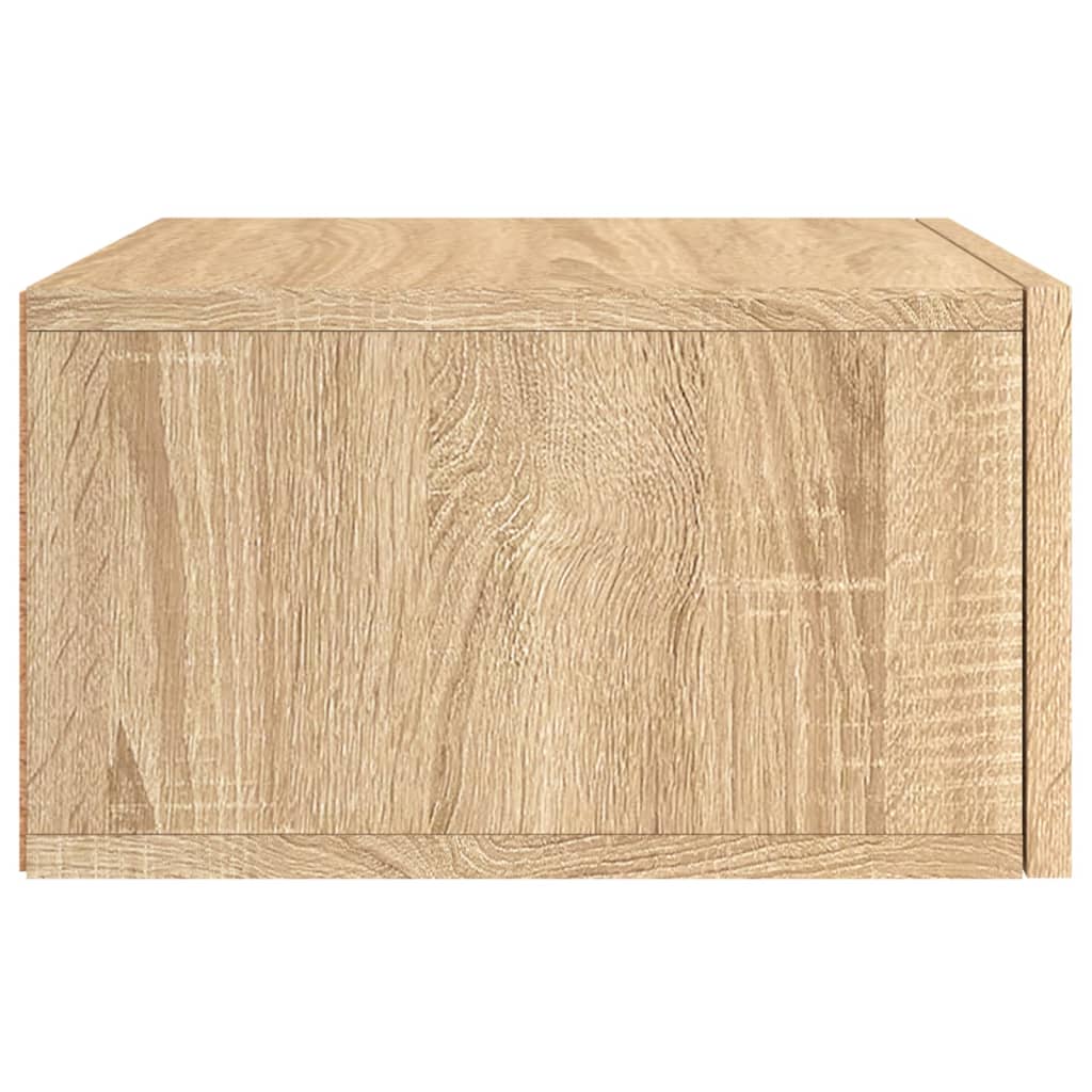 væghængt sengebord 35x35x20 cm sonoma-eg