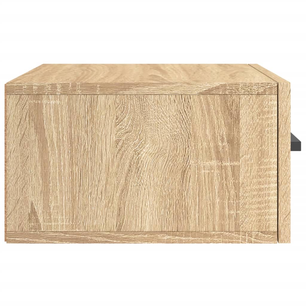 væghængt sengebord 35x35x20 cm sonoma-eg