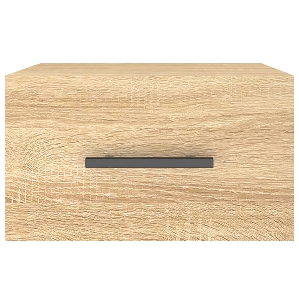 væghængt sengebord 35x35x20 cm sonoma-eg