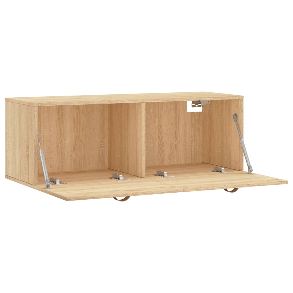 vægskab 100x36,5x35 cm konstrueret træ sonoma-eg