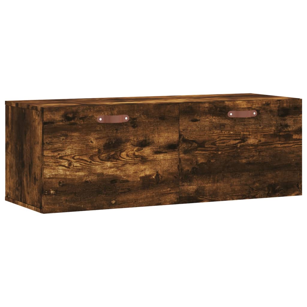vægskab 100x36,5x35 cm konstrueret træ røget sonoma-eg