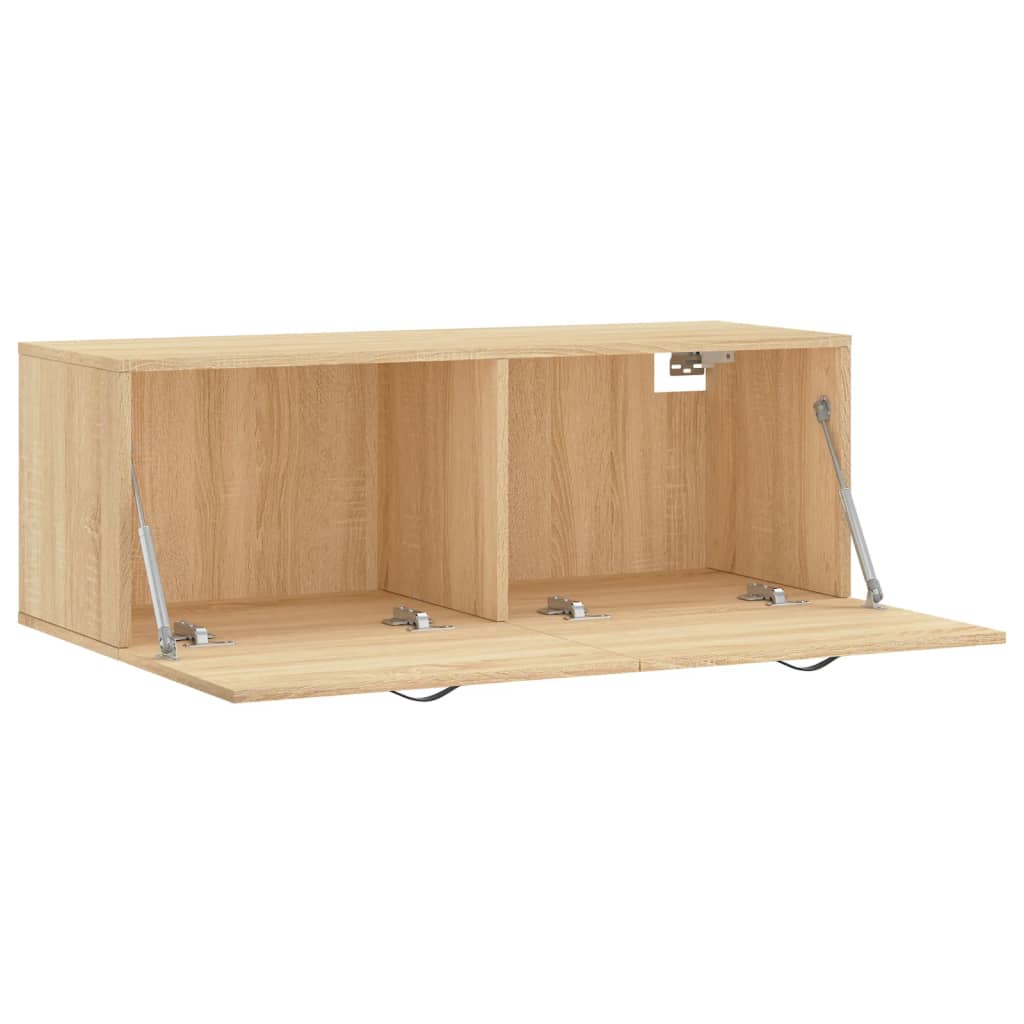 vægskab 100x36,5x35 cm konstrueret træ sonoma-eg